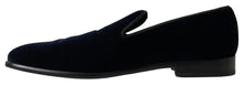 Load image into Gallery viewer, Dolce &amp; Gabbana Elegant Blue Velvet Loafers for Men
