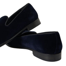 Load image into Gallery viewer, Dolce &amp; Gabbana Elegant Blue Velvet Loafers for Men
