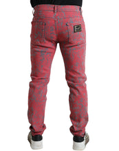 Load image into Gallery viewer, Dolce &amp; Gabbana Red Cotton Dye Slim Fit Men Denim Jeans
