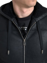 Load image into Gallery viewer, Dolce &amp; Gabbana Elegant Black Leather Full Zip Hoodie
