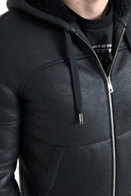 Load image into Gallery viewer, Dolce &amp; Gabbana Elegant Black Leather Full Zip Hoodie
