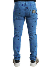 Load image into Gallery viewer, Dolce &amp; Gabbana Blue Crystal Embellished Skinny Denim Jeans
