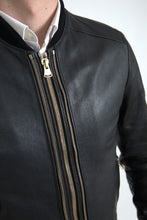 Load image into Gallery viewer, Dolce &amp; Gabbana Elegant Black Leather Biker Jacket
