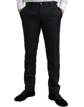 Load image into Gallery viewer, Dolce &amp; Gabbana Black Slim Cotton Formal Dress Pants
