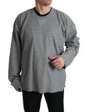 Load image into Gallery viewer, Dolce &amp; Gabbana Gray Crewneck Pullover Silk Top Sweater
