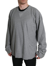 Load image into Gallery viewer, Dolce &amp; Gabbana Gray Crewneck Pullover Silk Top Sweater
