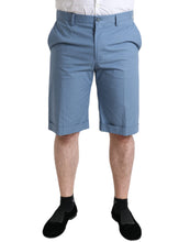 Load image into Gallery viewer, Dolce &amp; Gabbana Sky Blue Cotton Folded Hem Men Bermuda Shorts
