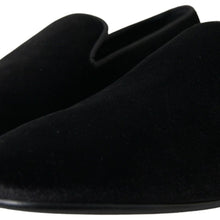 Load image into Gallery viewer, Dolce &amp; Gabbana Elegant Velvet Black Loafers for Men
