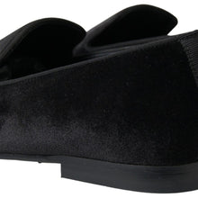 Load image into Gallery viewer, Dolce &amp; Gabbana Elegant Velvet Black Loafers for Men
