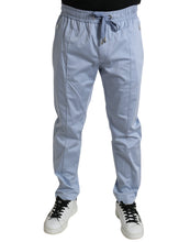 Load image into Gallery viewer, Dolce &amp; Gabbana Light Blue Cotton Stretch Jogger Pants
