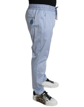 Load image into Gallery viewer, Dolce &amp; Gabbana Light Blue Cotton Stretch Jogger Pants
