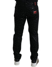 Load image into Gallery viewer, Dolce &amp; Gabbana Black Silver Patterned Slim Cotton Jeans
