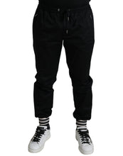 Load image into Gallery viewer, Dolce &amp; Gabbana Black Cotton Blend Skinny Jogger Pants
