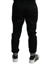 Load image into Gallery viewer, Dolce &amp; Gabbana Black Cotton Blend Skinny Jogger Pants
