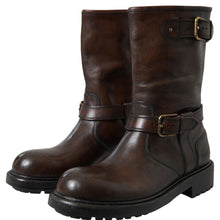 Load image into Gallery viewer, Dolce &amp; Gabbana Brown Leather Midcalf Mens Boots
