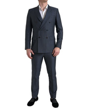 Load image into Gallery viewer, Dolce &amp; Gabbana Elegant Blue Silk Blend Martini Suit
