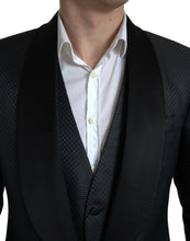 Load image into Gallery viewer, Dolce &amp; Gabbana Elegant Black Silk Blend Slim Fit Suit
