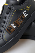 Load image into Gallery viewer, Dolce &amp; Gabbana Black Leather Portofino Prince Sneakers
