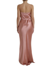 Load image into Gallery viewer, Dolce &amp; Gabbana Pink Silk Spaghetti Straps Long Gown Dress
