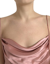 Load image into Gallery viewer, Dolce &amp; Gabbana Pink Silk Spaghetti Straps Long Gown Dress
