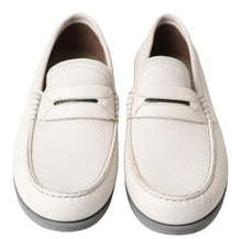 Load image into Gallery viewer, Dolce &amp; Gabbana Elegant Light Grey Leather Loafers
