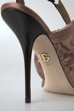 Load image into Gallery viewer, Dolce &amp; Gabbana Elegant Slingback Stiletto Heels in Light Brown
