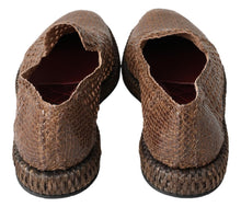 Load image into Gallery viewer, Dolce &amp; Gabbana Brown Woven Leather Loafers Casual
