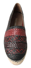 Load image into Gallery viewer, Dolce &amp; Gabbana Black Bordeaux Buffalo Leather Espadrille Shoes
