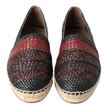 Load image into Gallery viewer, Dolce &amp; Gabbana Black Bordeaux Buffalo Leather Espadrille Shoes
