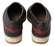 Load image into Gallery viewer, Dolce &amp; Gabbana Black Bordeaux Buffalo Leather Espadrille Shoes
