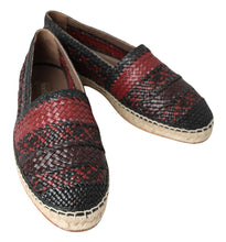 Load image into Gallery viewer, Dolce &amp; Gabbana Black Bordeaux Buffalo Leather Espadrille Shoes
