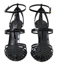 Load image into Gallery viewer, Dolce &amp; Gabbana Elegant Black Leather Stiletto Sandals
