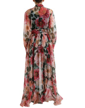 Load image into Gallery viewer, Dolce &amp; Gabbana Multicolor Camelia Print Silk Chiffon Coat
