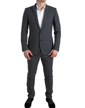 Load image into Gallery viewer, Dolce &amp; Gabbana Elegant Grey Checkered Slim Fit Suit
