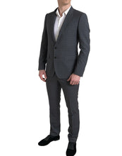 Load image into Gallery viewer, Dolce &amp; Gabbana Elegant Grey Checkered Slim Fit Suit
