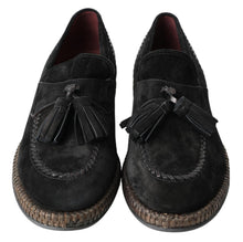 Load image into Gallery viewer, Dolce &amp; Gabbana Elegant Black Suede Espadrilles Sneakers
