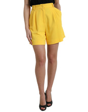 Load image into Gallery viewer, Dolce &amp; Gabbana Yellow High Waist Hot Pants Bermuda Shorts
