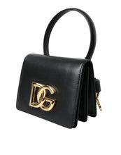 Load image into Gallery viewer, Dolce &amp; Gabbana Black Leather Mini Belt Waist DG Girls Purse Bag
