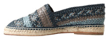 Load image into Gallery viewer, Dolce &amp; Gabbana Blue Gray Leather Buffalo Espadrille Shoes
