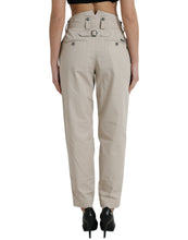 Load image into Gallery viewer, Dolce &amp; Gabbana Beige Cotton High Waist Tapered Pants
