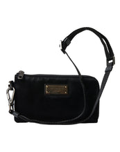 Load image into Gallery viewer, Dolce &amp; Gabbana Black Nylon Logo Plaque Keyring Pouch Clutch Bag
