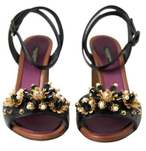 Load image into Gallery viewer, Dolce &amp; Gabbana Elegant Embellished Leather Sandals
