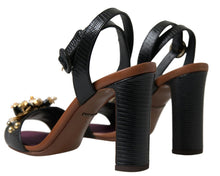 Load image into Gallery viewer, Dolce &amp; Gabbana Elegant Embellished Leather Sandals
