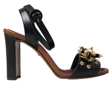 Load image into Gallery viewer, Dolce &amp; Gabbana Elegant Embellished Leather Sandals
