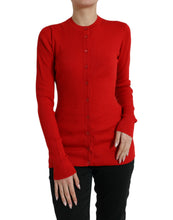 Load image into Gallery viewer, Dolce &amp; Gabbana Red Cashmere Button Down Cardigan Sweater
