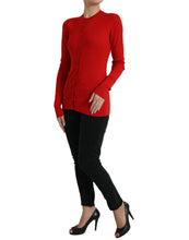 Load image into Gallery viewer, Dolce &amp; Gabbana Red Cashmere Button Down Cardigan Sweater
