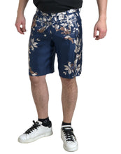 Load image into Gallery viewer, Dolce &amp; Gabbana Silken Floral Bermuda Shorts in Blue
