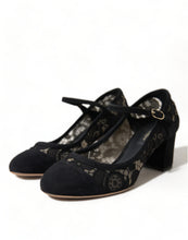 Load image into Gallery viewer, Dolce &amp; Gabbana Elegant Suede Mary Jane Lace Heels
