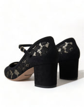 Load image into Gallery viewer, Dolce &amp; Gabbana Elegant Suede Mary Jane Lace Heels
