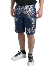 Load image into Gallery viewer, Dolce &amp; Gabbana Silken Floral Bermuda Shorts in Blue
